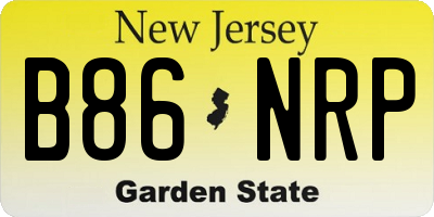 NJ license plate B86NRP