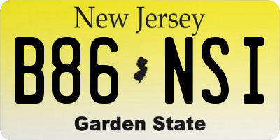 NJ license plate B86NSI