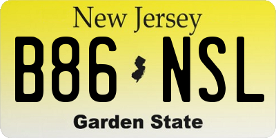 NJ license plate B86NSL