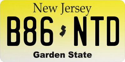 NJ license plate B86NTD