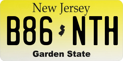 NJ license plate B86NTH