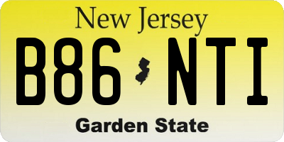 NJ license plate B86NTI