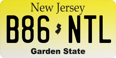 NJ license plate B86NTL