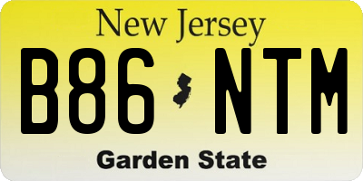 NJ license plate B86NTM