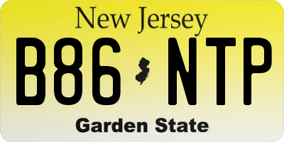 NJ license plate B86NTP