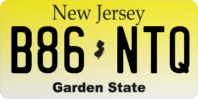 NJ license plate B86NTQ