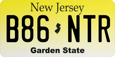 NJ license plate B86NTR