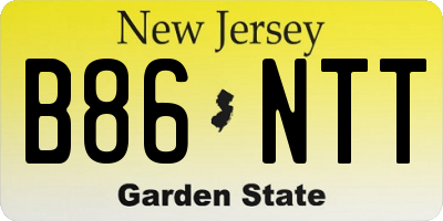 NJ license plate B86NTT