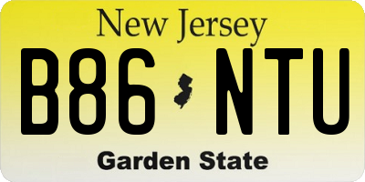 NJ license plate B86NTU