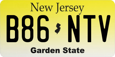 NJ license plate B86NTV