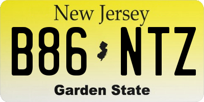 NJ license plate B86NTZ