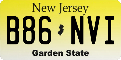 NJ license plate B86NVI