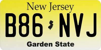NJ license plate B86NVJ