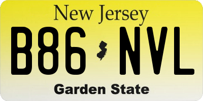 NJ license plate B86NVL