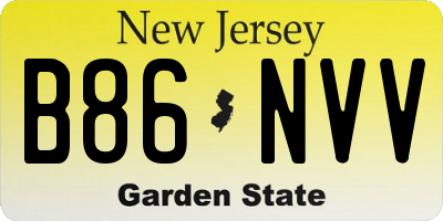 NJ license plate B86NVV