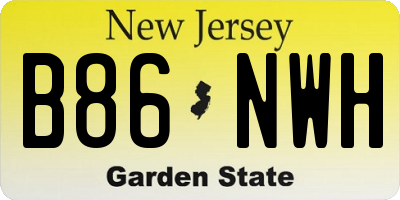 NJ license plate B86NWH