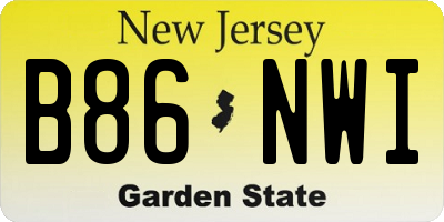 NJ license plate B86NWI