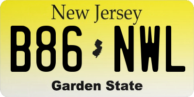 NJ license plate B86NWL