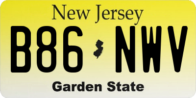 NJ license plate B86NWV