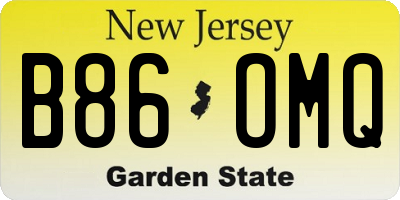 NJ license plate B86OMQ