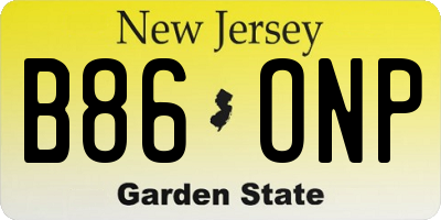 NJ license plate B86ONP