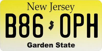 NJ license plate B86OPH