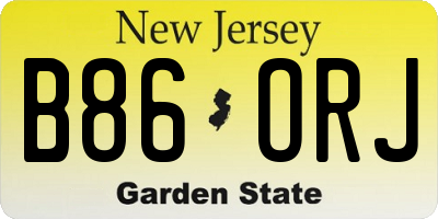 NJ license plate B86ORJ