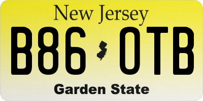 NJ license plate B86OTB