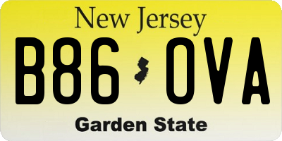 NJ license plate B86OVA