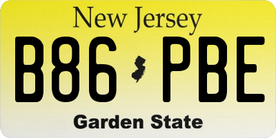 NJ license plate B86PBE