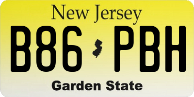 NJ license plate B86PBH