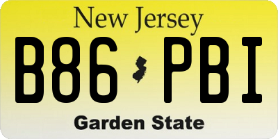 NJ license plate B86PBI