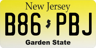 NJ license plate B86PBJ