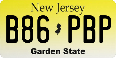 NJ license plate B86PBP