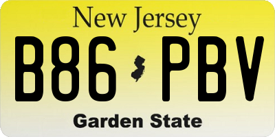 NJ license plate B86PBV