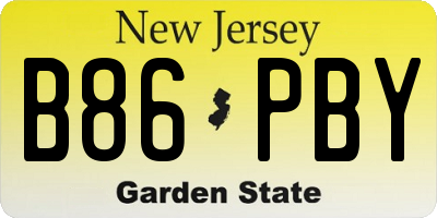 NJ license plate B86PBY