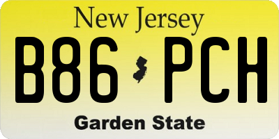 NJ license plate B86PCH