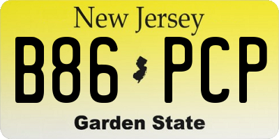 NJ license plate B86PCP