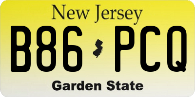 NJ license plate B86PCQ