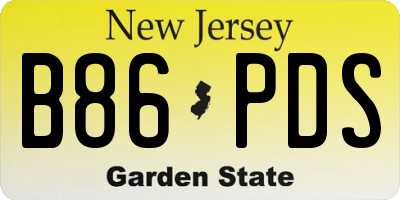 NJ license plate B86PDS