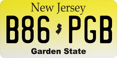 NJ license plate B86PGB