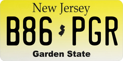 NJ license plate B86PGR