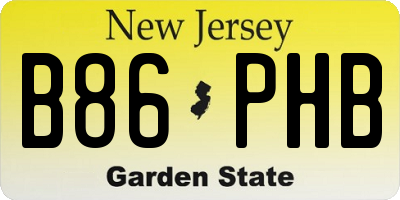 NJ license plate B86PHB