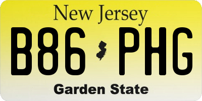 NJ license plate B86PHG
