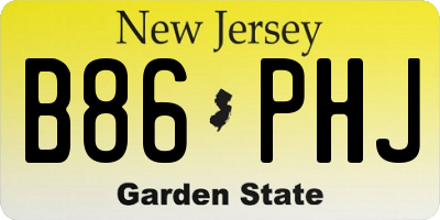 NJ license plate B86PHJ