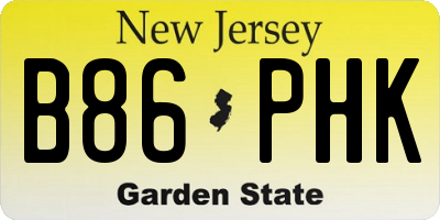 NJ license plate B86PHK