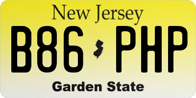 NJ license plate B86PHP