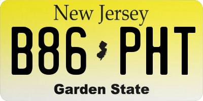 NJ license plate B86PHT