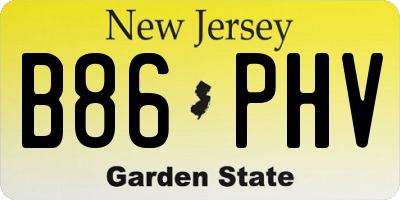 NJ license plate B86PHV