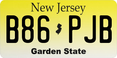 NJ license plate B86PJB